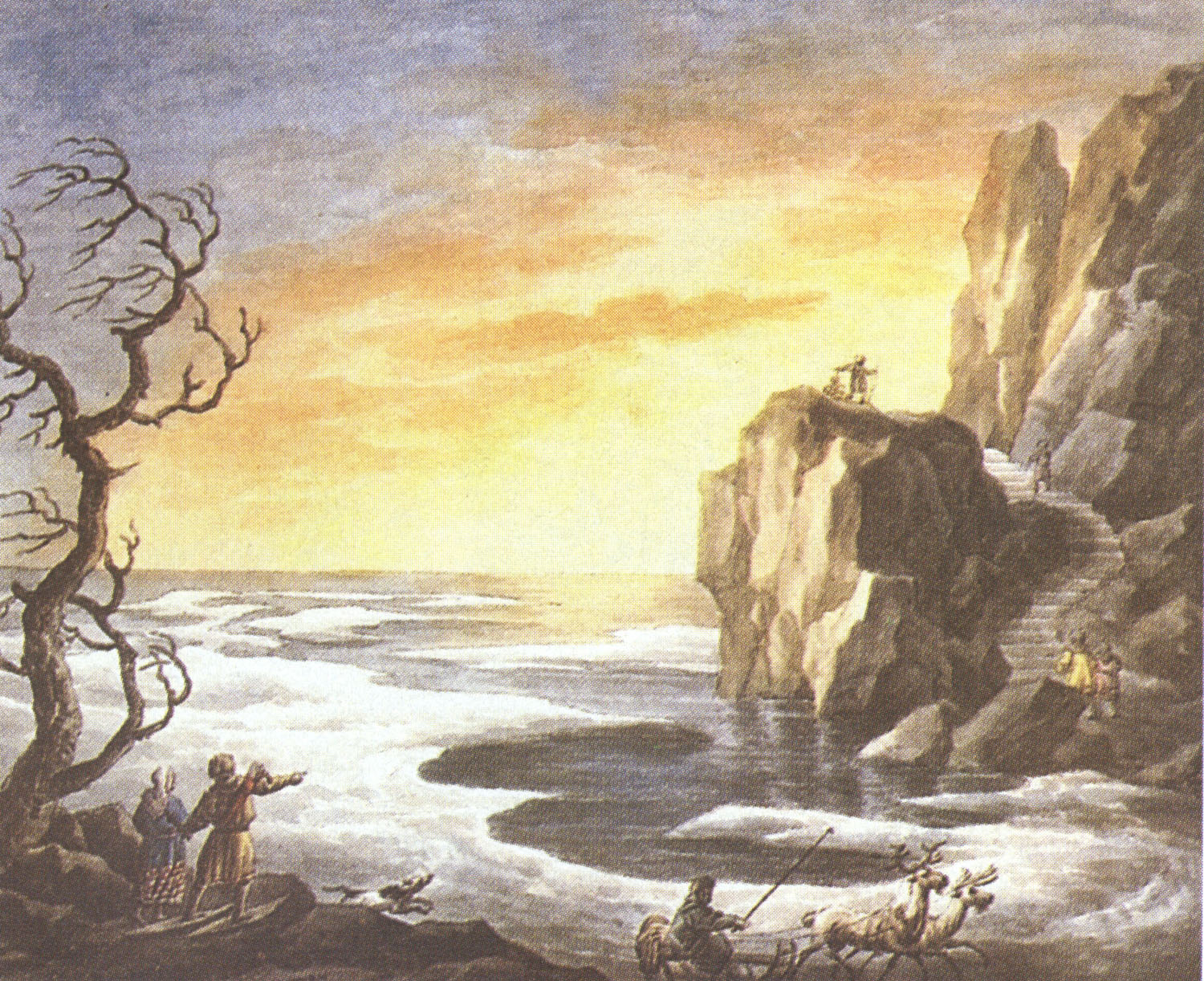 Е. Корнеев. "На берегу Охотского моря". 1810-1812.